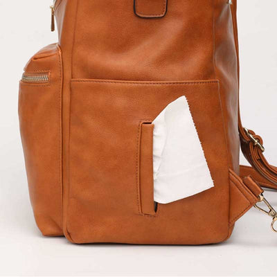 poche lingettes mouchoir sac a langer a dos en cuir