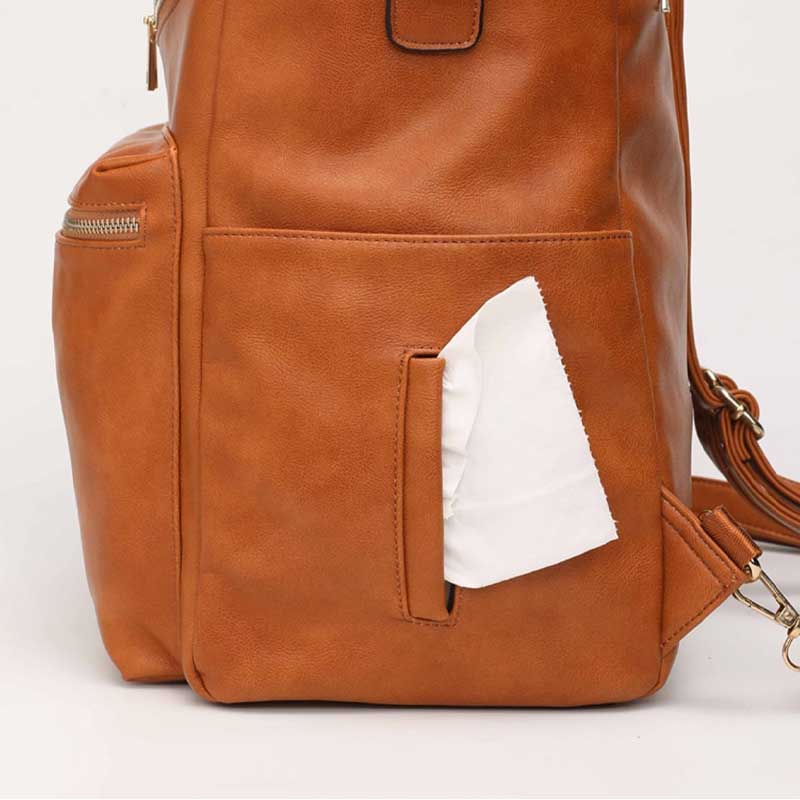 poche lingettes mouchoir sac a langer a dos en cuir