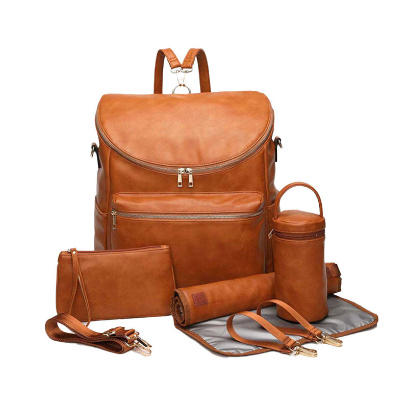 sac a dos a langer cuir parents
